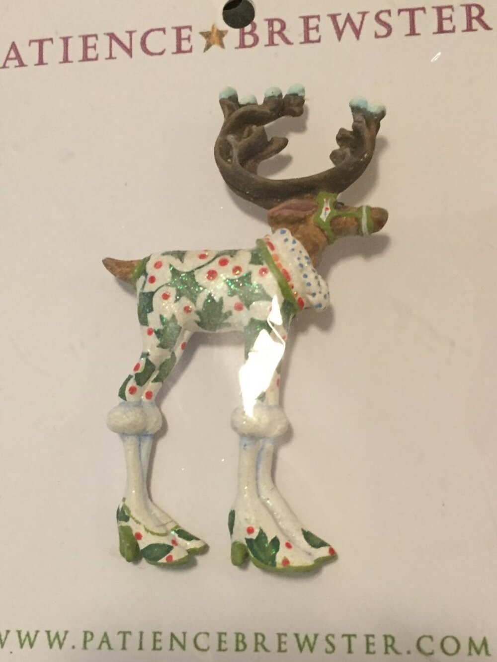 Dept 56 Patience Brewster Kris Kringl Dashaway Reindeer Vixen Pin 3" NEW